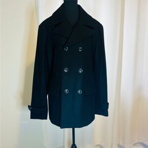 H&M Elegant Black Peacoat